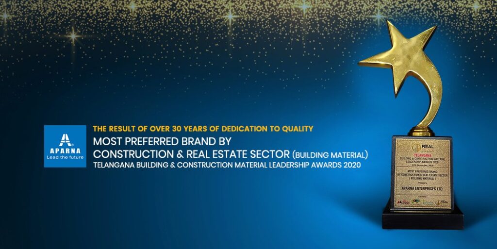Aparna Enterprises Ltd. is conferred with the Most Preferred Brand award 2