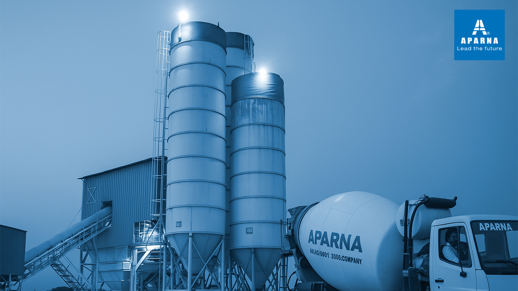 Ready mix concrete plant with Aparna mixer truck