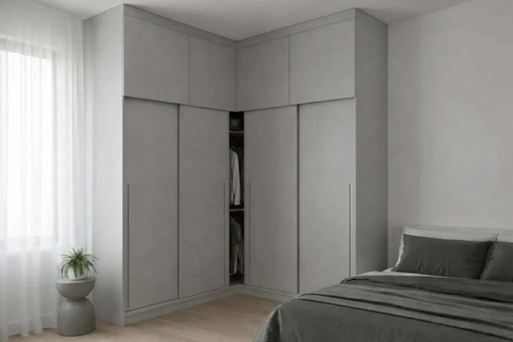 L-Shaped Corner Wardrobe Cabinet